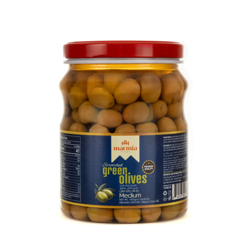 MARMIA SCRATCHED GREEN OLIVES 700 GR X 6