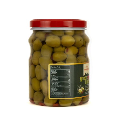 MARMIA RED PEPPER STUFFED GREEN OLIVES 700 GR X 6