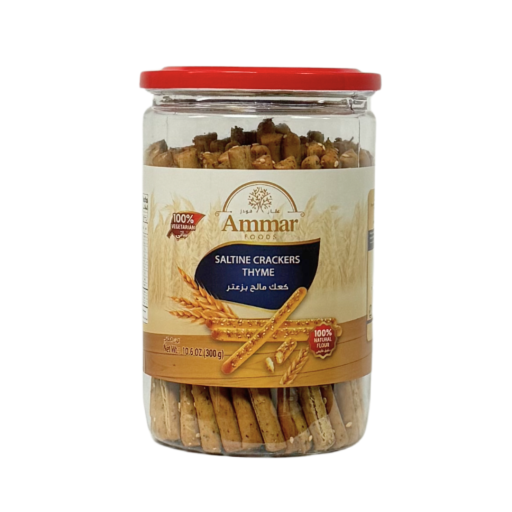 AMMAR SALTINE CRACKERS THYME 300 GR X 12