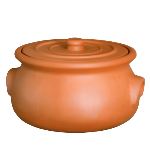 HAKAN SUPHAN CLAY POT WITH LID LARGE SIZE 7.2 LT (243.5 OZ) 33 X 20 CM (13" X 7.9")