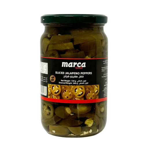 MARCA SLICED JALAPENO PEPPER 720 GR X 12