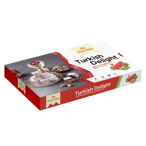 MARMIA TURKISH DELIGHT POMEGRANATE AND PISTACHIO 454 GR X 12 PCS