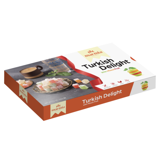 MARMIA TURKISH DELIGHT MIXED FRUIT FLAVORED 454 GR X 12 PCS