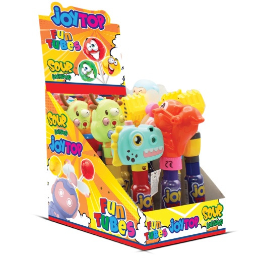 BONART JOYTOP FUN TUBES LOLLIPOP WITH TOYS (11 GR X 12) X 6
