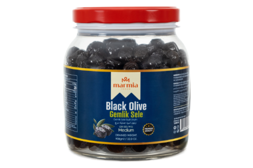 MARMIA GEMLIK BLACK OLIVES 261 - 320 CLB MEDIUM 2 LB X 6