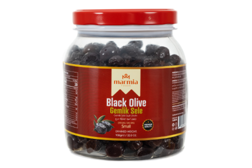 MARMIA GEMLIK BLACK OLIVES 351 - 410 CLB SMALL 2 LB X 6
