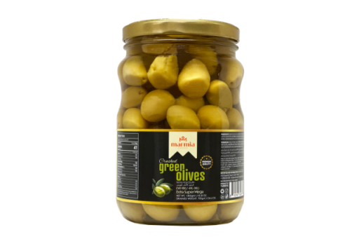 MARMIA CRUSHED GREEN OLIVES GLASS 700 GR X 6