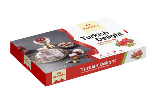 MARMIA TURKISH DELIGHT POMEGRANATE AND PISTACHIO 454 GR X 12 PCS