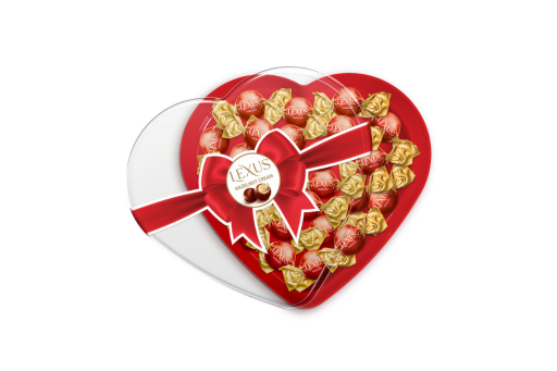 ANL LEXUS CHOCOLATE HAZELNUT CREAM HEART 240 GR X 12 PCS