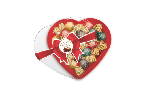 ANL LEXUS CHOCOLATE MIX CREAM HEART 120 GR X 24 PCS