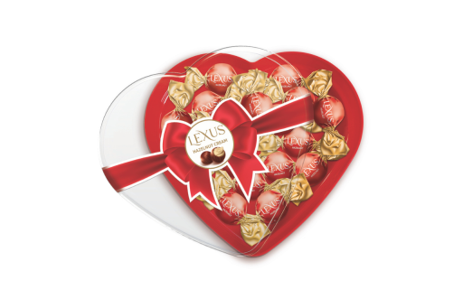 ANL LEXUS CHOCOLATE HAZELNUT CREAM HEART 120 GR X 24 PCS